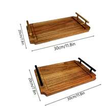 1pc 8-Sided Metal Serving Tray, Food Service Platter For Cheese, Fruit, Cake, Appetizers, Restaurants, Coffee, Milk, Heat-Resistant With Metal Handles For Easy Storage, Kitchen Accessory, Farmhouse Decor, Christmas, Halloween, Harvest Festival Gift