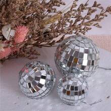 1Pc Halloween Holiday Decor Ball Disco Mirror Ball Multi-Size Cool And Fun Silver Hanging Party Disco Ball - Large Party Decoration Party Design Mirror Ball Hanging Disco Lighting Ball Suitable For DJ Clubs, Stage Bars, Parties, Weddings, Holiday Decorations Disco Ball