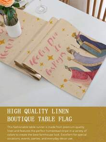 1pc Three Wise Men, Three Kings With Star, Multi-Size Options, Table Runner, Table Decoration, Tablecloth, Home Decor, Dining Table Decor, Fireplace Mantel Scarf, Glass Door & Window Valance, Entryway Decor - Multicolor - View 9
