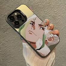 Funda de teléfono de anime y cómics Dr. STONE compatible con iPhone 16, 15, Plus, 14, 13, 12 mini, 11 Pro Max, con acabado mate de caramelo y protección contra golpes. Funda compatible con iPhone 17 Pro Max, 17 Pro, 17. - Z3 - Ver 6
