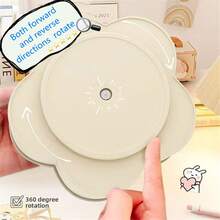 1pc Rotating Pen Holder Organizer, High Capacity, Compartments, Suitable For Student, Children Desk, Creative Pen Rack, Minimalist Design (Random Sticker Pattern)