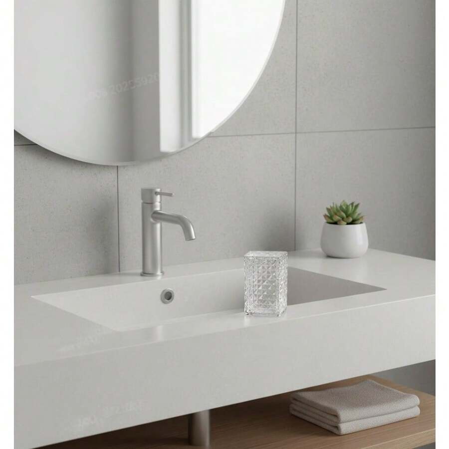 Set de baño estilo nórdico 5 piezas diseño panal multifuncional organización duradera limpieza baño familias - Blanco 2 - Ver 1