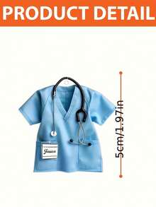 2D Flat, Personalized Nurse Name Keychain - Medical ID Tag With Stethoscope Charm-Like Design, Name/Initials/Title, Durable Hospital Uniform Style Gift For Nursing, Doctors, Healthcare Workers (Unisex Adult & Pediatric) - Multicolor - View 4