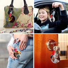 80 Pieces Of Acrylic Keychain Blanks With Keychains: Craft Tassel Keychains, Loose Keychain Rings, Girls' Keychain Kit