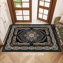 Grand tapis de zone abstrait - Doux, durable, antidérapant, décoration intérieure, avec un design mandala complexe en bleu, or et rouge. Convient pour le salon, la chambre à coucher ou le bureau, tapis de salon