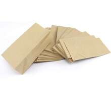 24 قطعة / 50 قطعة أكياس ورقية بنية صغيرة - أكياس ورقية للحلوى - أكياس ورقية للحلوى مع ملصقات للوجبات الخفيفة وحفلات عيد الميلاد وحفلات استقبال المواليد وكشف نوع الجنين والزفاف وعيد الهالوين وعيد الميلاد، مستلزمات الحفلات