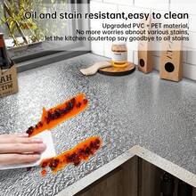1 Roll Of Self-Adhesive Silver Orange Peel Stainless Steel Wallpaper PVC Waterproof Oil Resistant Easy To Clean Wall Sticker Kitchen Countertop Splash Proof Board Covering Film Removable And Easy To Install Wallpaper15.7inX39.3/118.1/196.8in