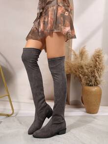2025 Autumn/Winter New Over-The-Knee Boots, Women's Long Boots, Knight Boots, Boots, Elastic High Tube Boots