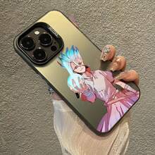 Funda de teléfono de anime y cómics Dr. STONE compatible con iPhone 16, 15, Plus, 14, 13, 12 mini, 11 Pro Max, con acabado mate de caramelo y protección contra golpes. Funda compatible con iPhone 17 Pro Max, 17 Pro, 17. - Z3 - Ver 8