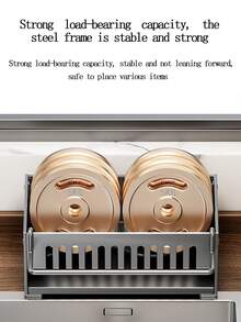 1pc Space-Saving Kitchen & Bathroom Sink Organizer - Durable, Easy-Clean Storage Rack For Sponges, Brushes, And Dish Cloths - Stand-Alone Design With Rod For Hanging, Space Efficient Organizer|Modern Kitchen Accessory Dish Rack