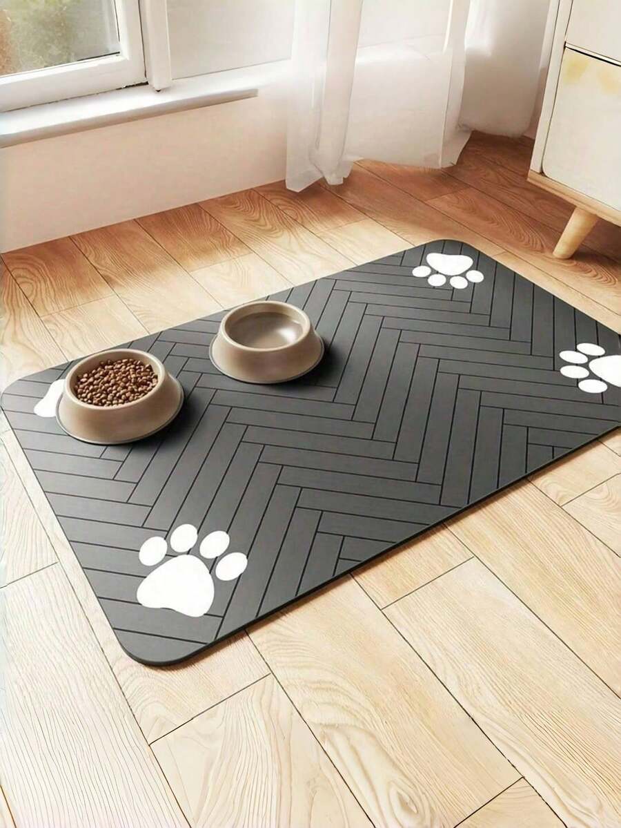 Waterproof Silicone Pet Placemat - Keep Your Cat Or Dog's Food & Water In Place & Non-Slip Pet Food Mat, Dog & Cat Feeding Mat!