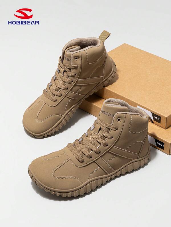 HOBIBEAR Lightweight Minimalist Casual Shoes, Soft Rubber Sole, Suitable For Teenagers, Men And Women, Outdoor Training Shoes, Autumn/Winter, Brown