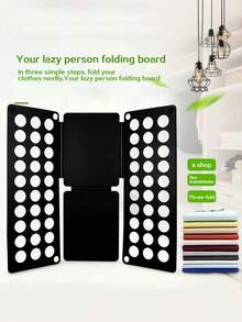 1pc Red Slouchy Clothes Folding Board, Easy Folding Clothes Organizer, Tri-Fold Design Compact Folding Board, Effortless & Quick Clothes Folding Tool