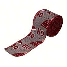 Christmas Ribbons Colorful Letter/Snowman Christmas Wide Ribbons - 灰色 - 查看 6