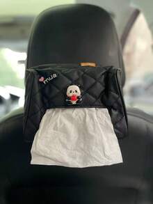 Panda-förmige Auto-Taschentuchbox, kreativ süßer hochwertiger Armaturenbrett-Box/Sonnenblenden-montierter Taschentuchhalter, Auto-Innenraum-Zubehör - Einheitsgröße - Übersicht 8