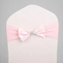 10 Stücke/25 Stücke elastischer Spandex Stuhlschärpe mit Strass-Schnalle, dehnbare Stuhlschleife Satinband für Party, Geburtstag, Hotel Hochzeit Dekoration, Halloween, Weihnachtsfeier Dekoration