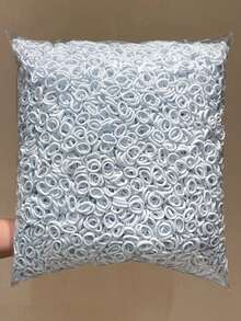 200/400/600/800/1000 Stück weiße Haargummis, hochelastische Haargummis, süßer & niedlicher Stil, kleine Haarringe, Haaraccessoires, geeignet für verschiedene Frisuren, Haardekorationen für Frauen. Geeignet für den täglichen Lässig- und Outdoor-Bereich, Haaraccessoires, ganzjährig einsetzbar. Pferdeschwanz