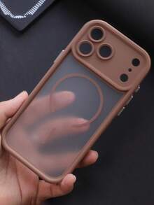 半透明磨砂摄像头镜头保护磁吸无线充电手机壳，兼容 17 Pro Max、17 Pro、17 Air、17、16、15、14、13、12、11 Pro Max，Armor Plus 后盖 - 棕色 - 查看 6