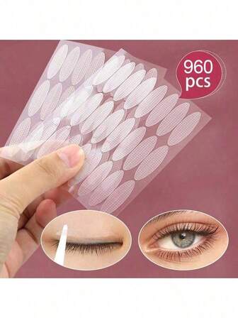 960pcs Transparent Double-Sided Eyelid Tape - Invisible, Gentle Adhesive Eye Lift Strips For Hooded, Droopy Eyes, Quick Mono-Eyelid Correction, Alcohol-Free, Skin-Friendly, With Long-Lasting Hold,Makeup,Cheap,Room Decor,Vanity,Travel,Bedroom,Makeup Accessories,Cheap,Stocking Stuffers,Makeup,Makeup Tools,Cheap Stuff,Gifts,Gifts For Women,Christmas Gifts