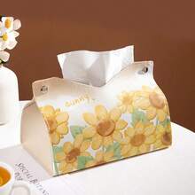 1 pièce Boîte de rangement pour mouchoirs avec motif floral, support de serviettes de table à manger, porte-serviettes créatif, boîte de rangement pour mouchoirs pour table de salle de bain, de chambre à coucher et de coiffeuse, décoration d'intérieur, accessoires de salle de bain, articles pour la maison, table, décoration d'intérieur, organisation et rangement de la maison, pour la cuisine, la chambre, le salon et la salle à manger, accessoires décoratifs pour la maison, boîte décorative, cadeau de mariage pour femme, indispensable pour les voyages, les vacances et les festivals d'été