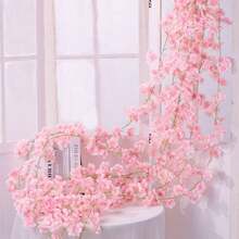Guirnaldas de Flores de Cerezo Artificiales, Aplicar para Decoración de Bodas y el Hogar (4 Unidades, 1.8m, Rosa) - 1 - Ver 2