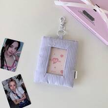 1pc INS Korean Style 3-Inch Photo Card Protector Case, Versatile Student Campus ID Card Holder, Backpack Pendant