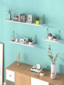 1 Peça Prateleira Flutuante para Decoração de Parede, Prateleira de Parede de Madeira Rústica para Quarto, Prateleira Rústica para Banheiro, Prateleira Suspensa para Armazenamento, Unidade de Prateleira Montada na Parede, Suporte Suspenso para Plantas