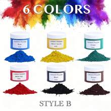 Pigmento en polvo de hormigón DIY, 48g - Colorante a base de agua para yeso, resina epoxi artesanías y joyería, disponible en 12 colores vibrantes, polvo de pigmento de color - Multicolor - Ver 21