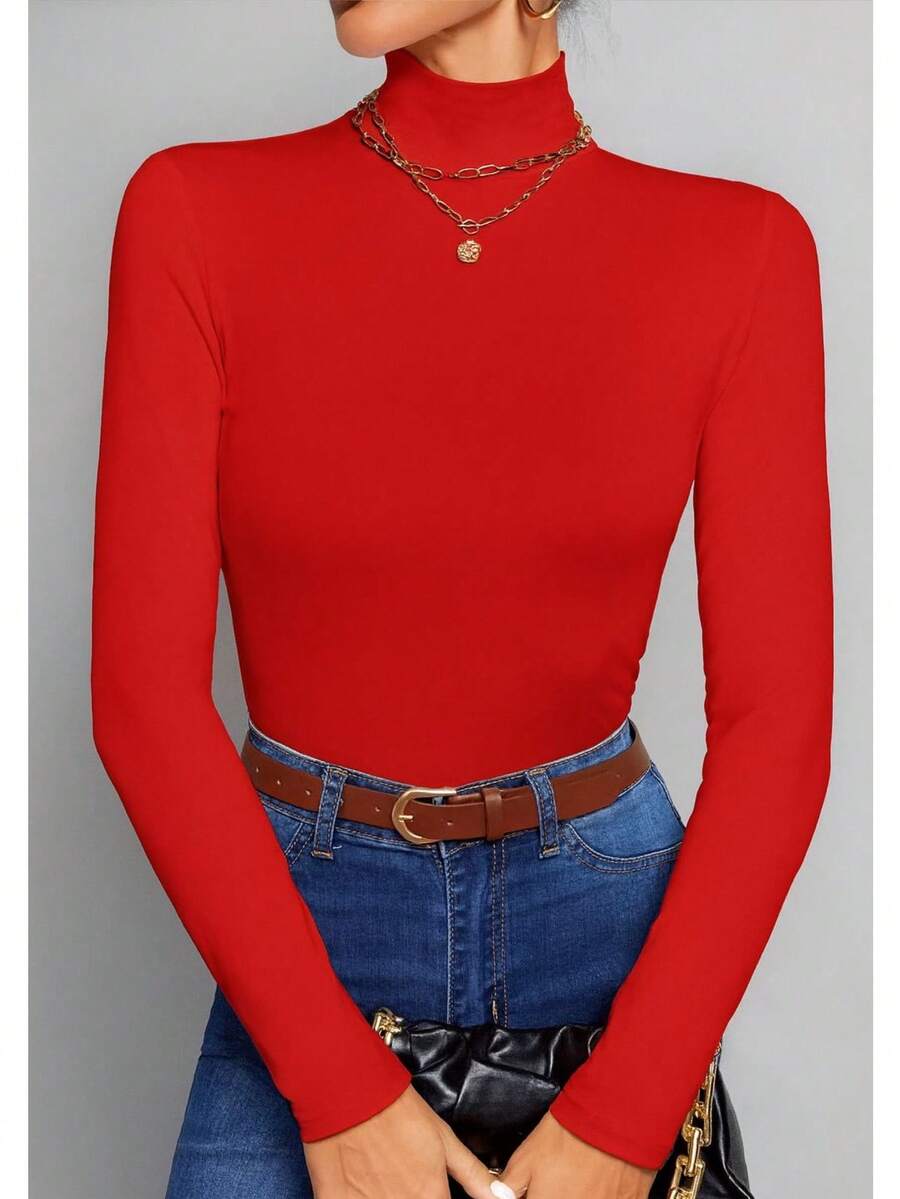 Women Blouses - Red - View 1