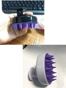 1个硅胶头皮按摩洗发刷,头皮清洁刷,去角质头皮按摩器,头发和头皮按摩刷,浴室配件 - 返校洗发刷,符合人体工程学的头皮清洁洗发刷 - 温和去角质按摩器,适合所有发质 - 彩色 - 查看 10