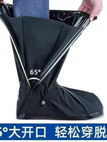 Waterproof High-Top Anti-Slip Shoe Covers, Durable Thick Overshoes For Rainy Days, Cycling And Outdoor Activities