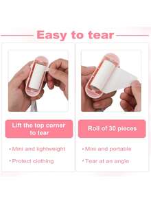 1 Set Mini Rodillo de Pelusa Reutilizable Kit de Viaje, Quitapelusas Portátil para Pelo de Mascotas, Cepillo de Pelusa Adhesivo