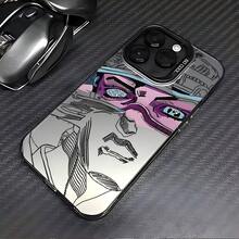 Fundas para 16 15 14 13 12 11 Pro X XR XS 8 Plus carcasa anticaída mate Christmas navidad navideño bizarre adventure funda elegante protector moderno regalo fiestas cultura pop decoración navidad celular - Negro - Ver 1
