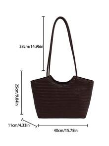 2025 New Large Capacity Simple Shoulder Handbag For Women - Coffee - View 2