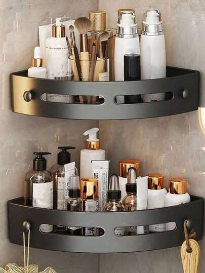 Modern Corner Storage Rack Without Drilling - Durable ABS Material Bathroom Storage Rack, Toilet Storage Rack, Bathroom Corner Rack, Wall-Mounted Toilet And Washbasin Wall Storage Rack Without Drilling,Corner Shower Caddy, Bathroom Shower Shelf-Shower Organizer For Inside Shower For Bathroom And Kitchen Back To School,Halloween And Christmas Gifts
