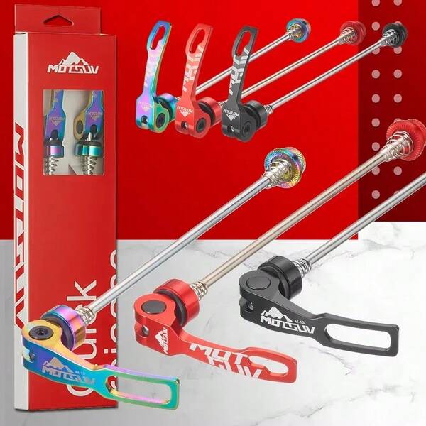 Tija de manillar de liberación rápida para bicicleta de montaña/bicicleta de carretera MOTSUV, eje de liberación rápida de aleación de aluminio