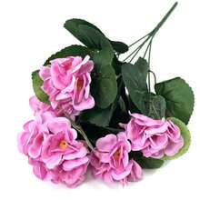 4pcs/1pc/2pcs Artificial Geranium Flowers With Green Foliage, Realistic Silk Flowers For Indoor & Outdoor Decor, Perfect For Garden, Porch, Patio, Window Box, And Hanging Planter, Maintenance-Free Plants