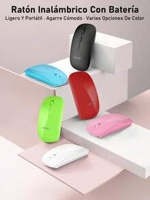 ratón inalámbrico conectado por USB de 2,4g de material PVC ultrafino con colores tipo - Multicolor - Ver 3