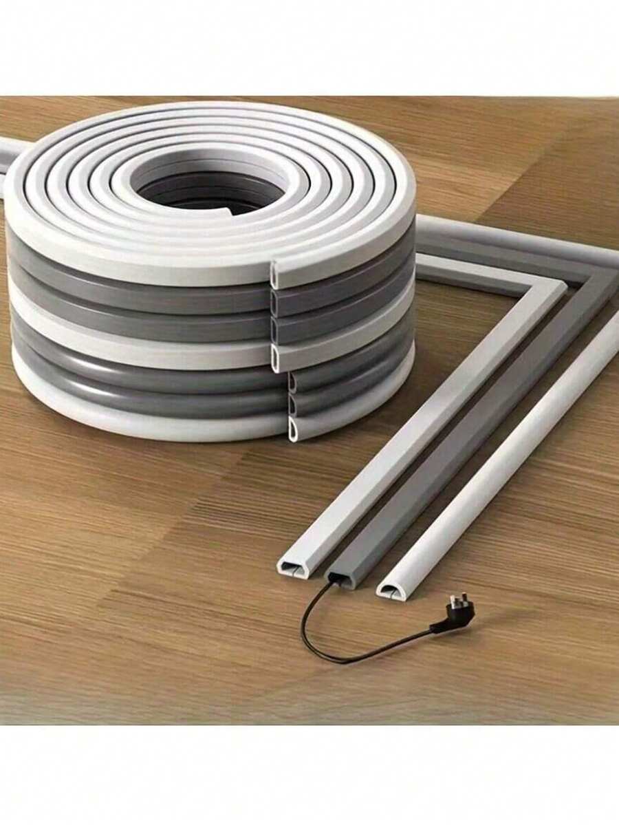 1 Rolo de Canaleta Adesiva de PVC para Ocultar Cabos, Canaleta de Piso ...