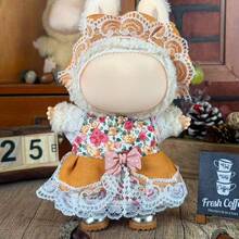 1 Set 17 Cm Doll Clothing Set (No Doll), Compatible With Labubu,Clothing Set Suitable For 6.7-Inch Doll Set, Fashionable And Unique Hat And Clothing Accessories, Suitable For First/Second/Third Generation Dolls To Play And Display ,Clothing Set Only (Shoes And Dolls Not Included) - Multicolor - View 4