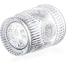 6 pahare romantice de apă de 9oz (255,1g), pahare mici de băut, set de pahare vintage, potrivite pentru suc, băuturi, bere, cocktail
