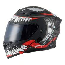 Casco Abatible Certificado Dot Para Moto Negro My-90 Mocoerl - Red Casco venomo - Ver 2