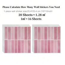 Gạch men tự dính chống thấm nước, chống dầu, dễ dàng nâng cấp kiểu dáng, thích hợp cho ốp tường bếp/phòng trẻ em/trang trí nhà cửa, miếng dán vinyl trang trí, trang trí nhà mùa xuân, miếng dán trang trí, quà tặng sinh nhật và tốt nghiệp - Nhiều màu - Xem 9