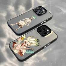 Funda de teléfono de anime y cómics Dr. STONE compatible con iPhone 16, 15, Plus, 14, 13, 12 mini, 11 Pro Max, con acabado mate de caramelo y protección contra golpes. Funda compatible con iPhone 17 Pro Max, 17 Pro, 17. - Z3 - Ver 1