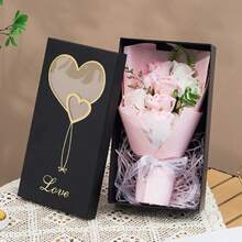 11 piezas Ramo de flores de jabón de rosa artificial en caja de regalo | Regalo para el Día de la Madre/Día de San Valentín/Navidad | Diseño impermeable de alta gama | Adecuado para regalos de cumpleaños, Día de San Valentín, Navidad - Multicolor - Ver 6
