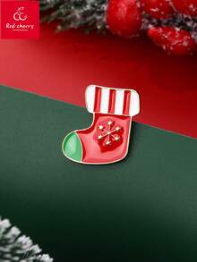 1 件锌合金彩色珐琅圣诞元素形状胸针，适合作为圣诞派对上女士的服装或围巾配饰 - 均碼 - 查看 21