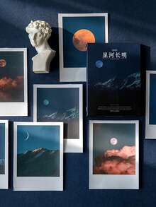 1 Box 30 Romantic Sky Scenery Stickers Artistic Handbook DIY Decorative Scrapbook Album,Sticked On Suitcase Computer Water Cup Mobile Phone Case Refrigerator Wall Helmet Cabinet Box Door Bed Guitar,Classroom Samolepky,School Supplies,Teacher Accessories,Scrapbook Supplies,Teacher Gifts,Craft Supplies,DIY Living Room, Dining Room Refrigerator, Bed, Wall, Glass, Outdoor Travel Suitcase, Car, Suitcase, Water Cup, Schoolbag,