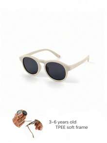 1 件儿童时尚眼镜，时尚轻便 TPEE 抗冲击男女休闲椭圆形时尚眼镜，适合 1-3 岁儿童的新款