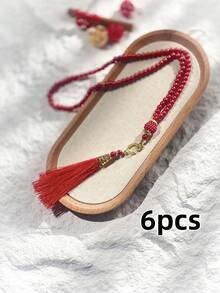 1pc/6pcs Islamic Prayer Beads, 99 Glass Faux Pearl Thread Beads For Muslim Worship And Arabic Praise Bracelet - Multicolor - View 23