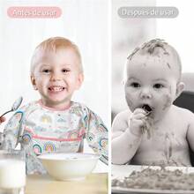 Termichy baberos para, baberos impermeables con mangas, baberos nia, baberos impermeables nio, baberos con bolsillo para 1 - 3 aos 3 Piezas - inicial - Ver 3